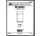 Frigidaire FPD14TLL0 cover page diagram