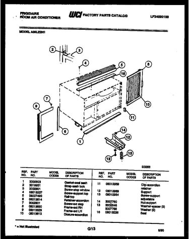 Window mounting parts