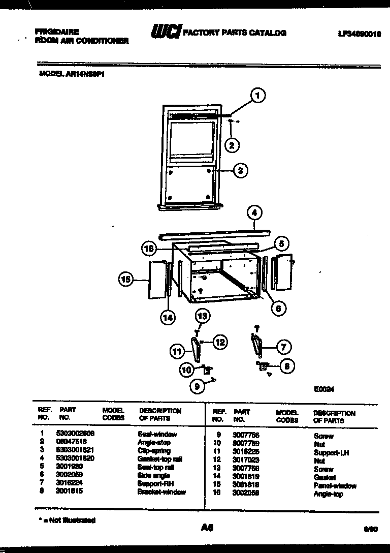 Window mounting parts
