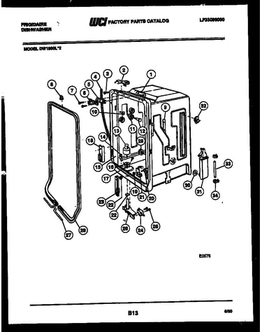 Tub and frame parts