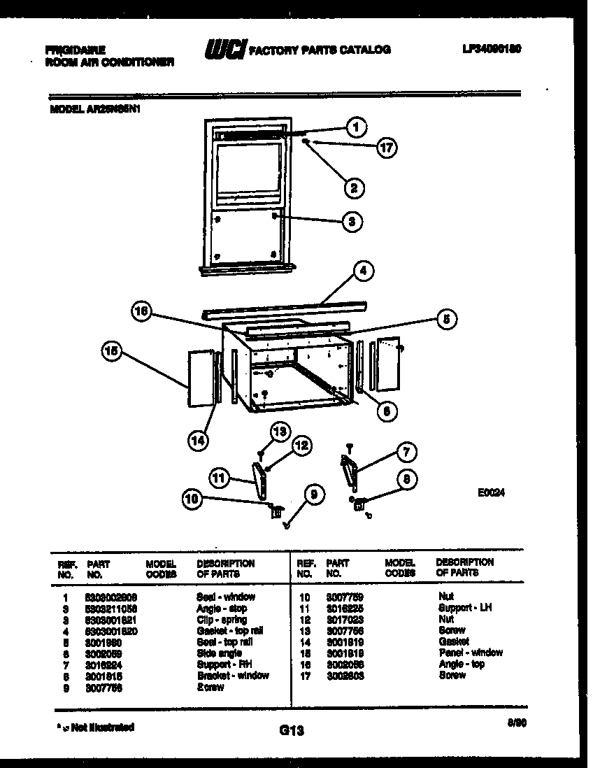 Window mounting parts