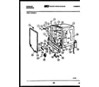 Frigidaire DW3350LF2 tub and frame parts diagram