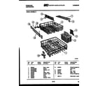 Frigidaire DW3350LF2 racks and trays diagram