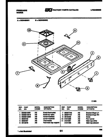 Cooktop parts