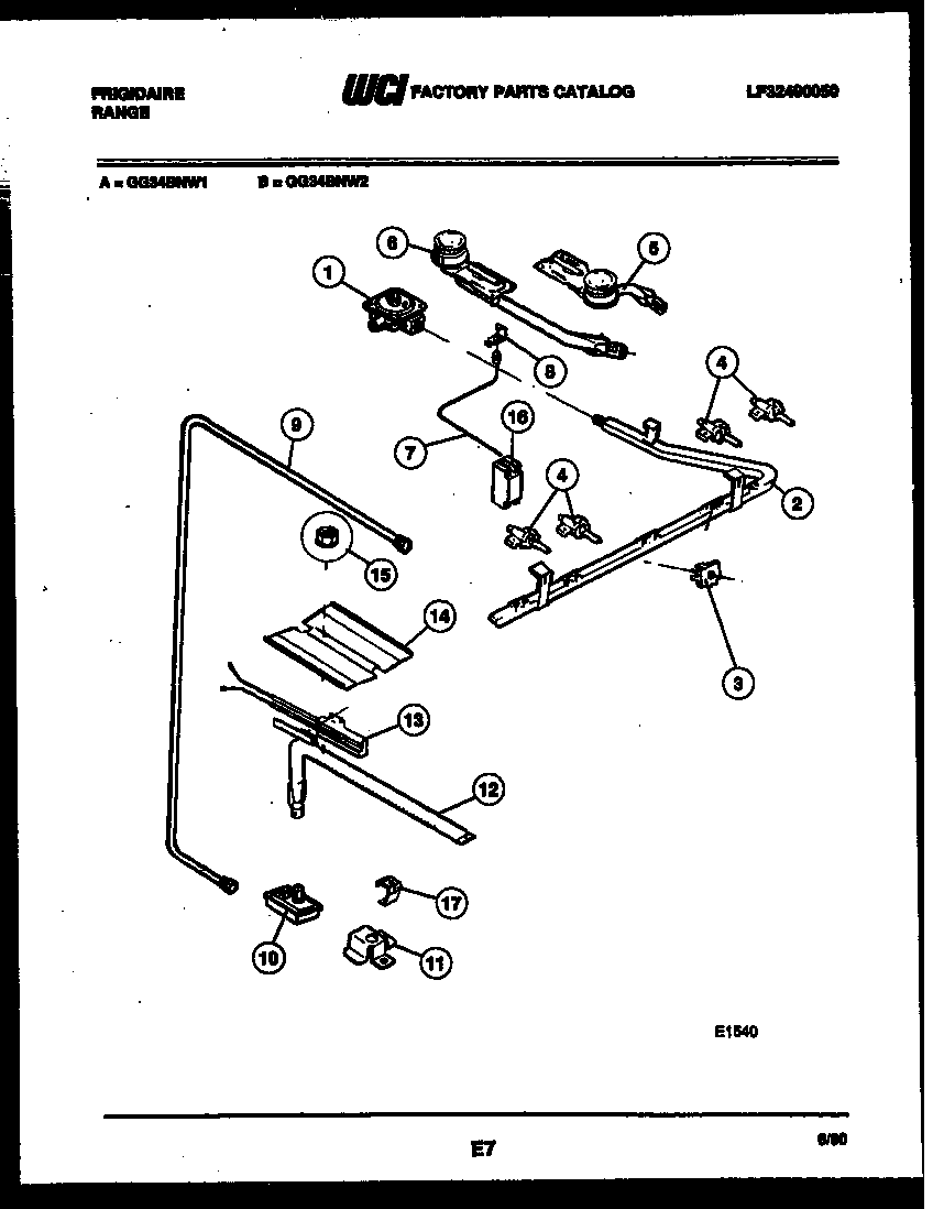 Burner, manifold and gas control