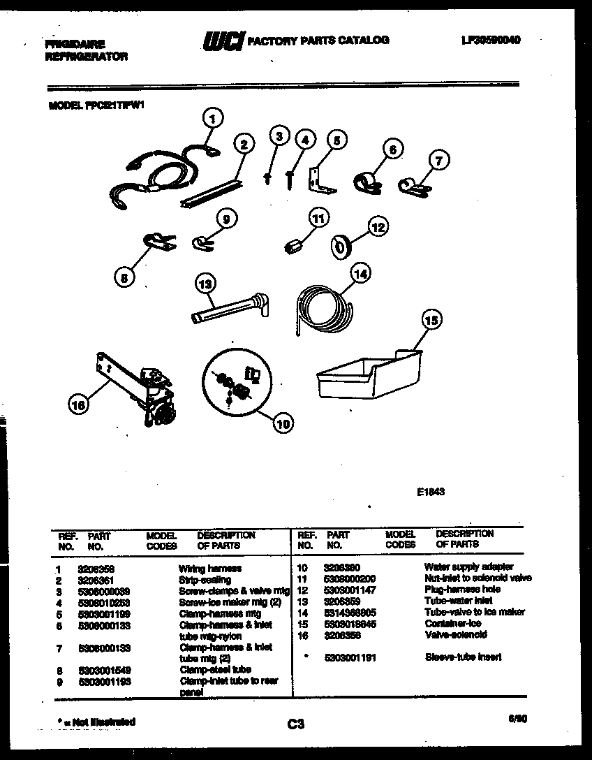 Ice maker installation parts