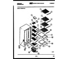 Frigidaire FPCIS22VLL0 shelves and supports diagram