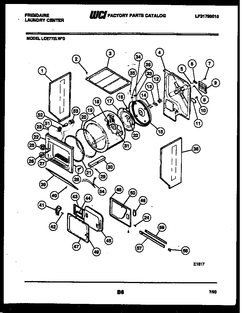 CABINET AND COMPONENT PARTS