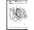 Frigidaire DW1050LW2 tub and frame parts diagram