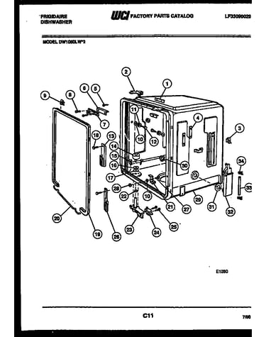 Tub and frame parts