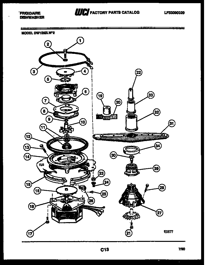 Motor pump parts