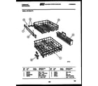 Frigidaire DW1050LW2 racks and trays diagram