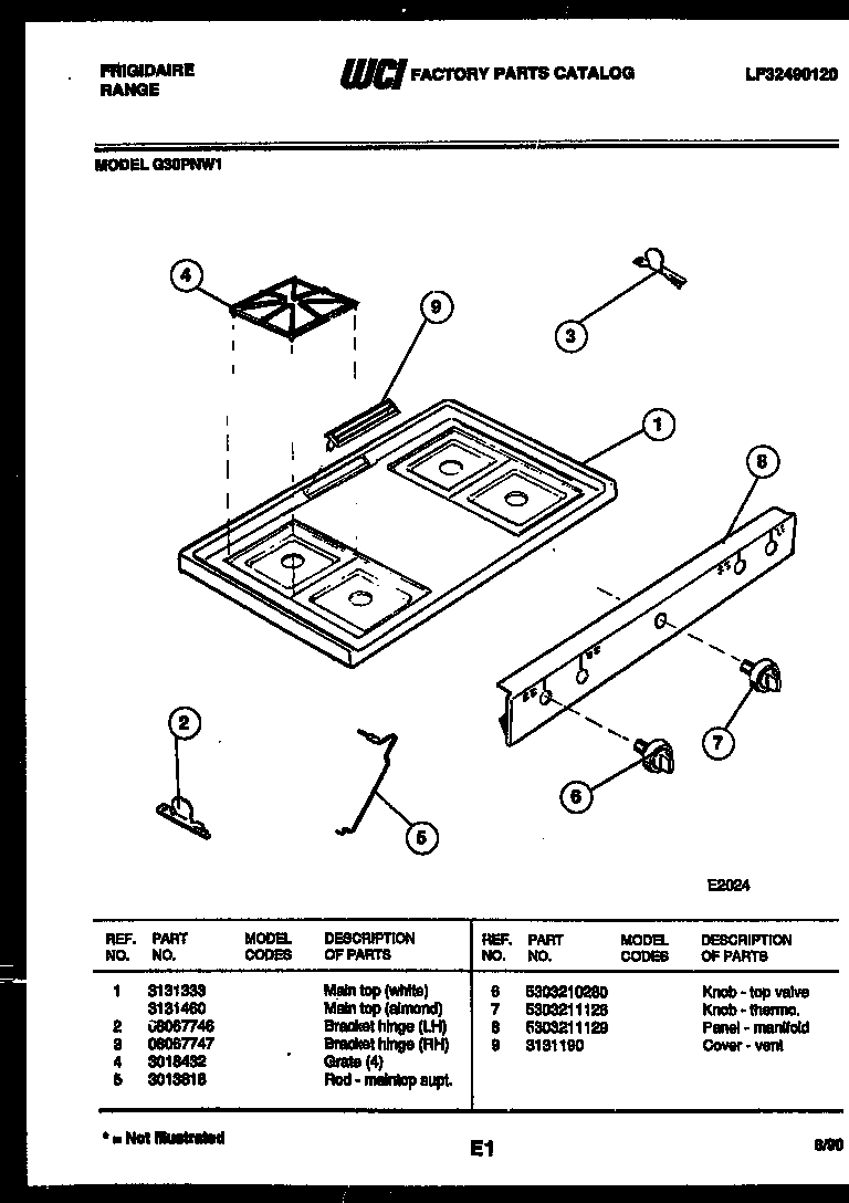 Cooktop parts