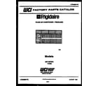 Frigidaire AW11MT5N1 front cover diagram