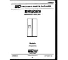 Frigidaire FPCE22VWFW2 front cover diagram