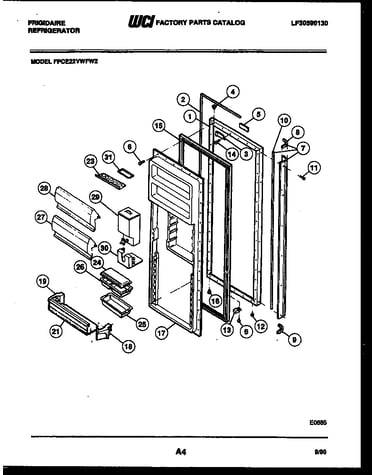 Refrigerator door parts