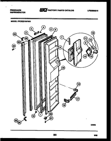Freezer door parts