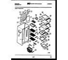 Frigidaire FPCE22VWFW3 shelves and supports diagram