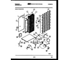 Frigidaire FPCE22VWFW3 system and automatic defrost parts diagram