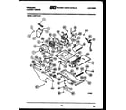 Frigidaire LCG771LW1 motor, blower and cabinet parts diagram