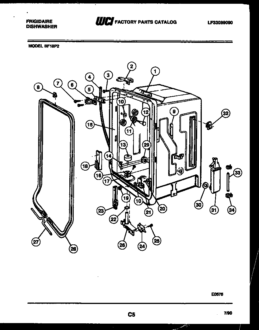 Tub and frame parts