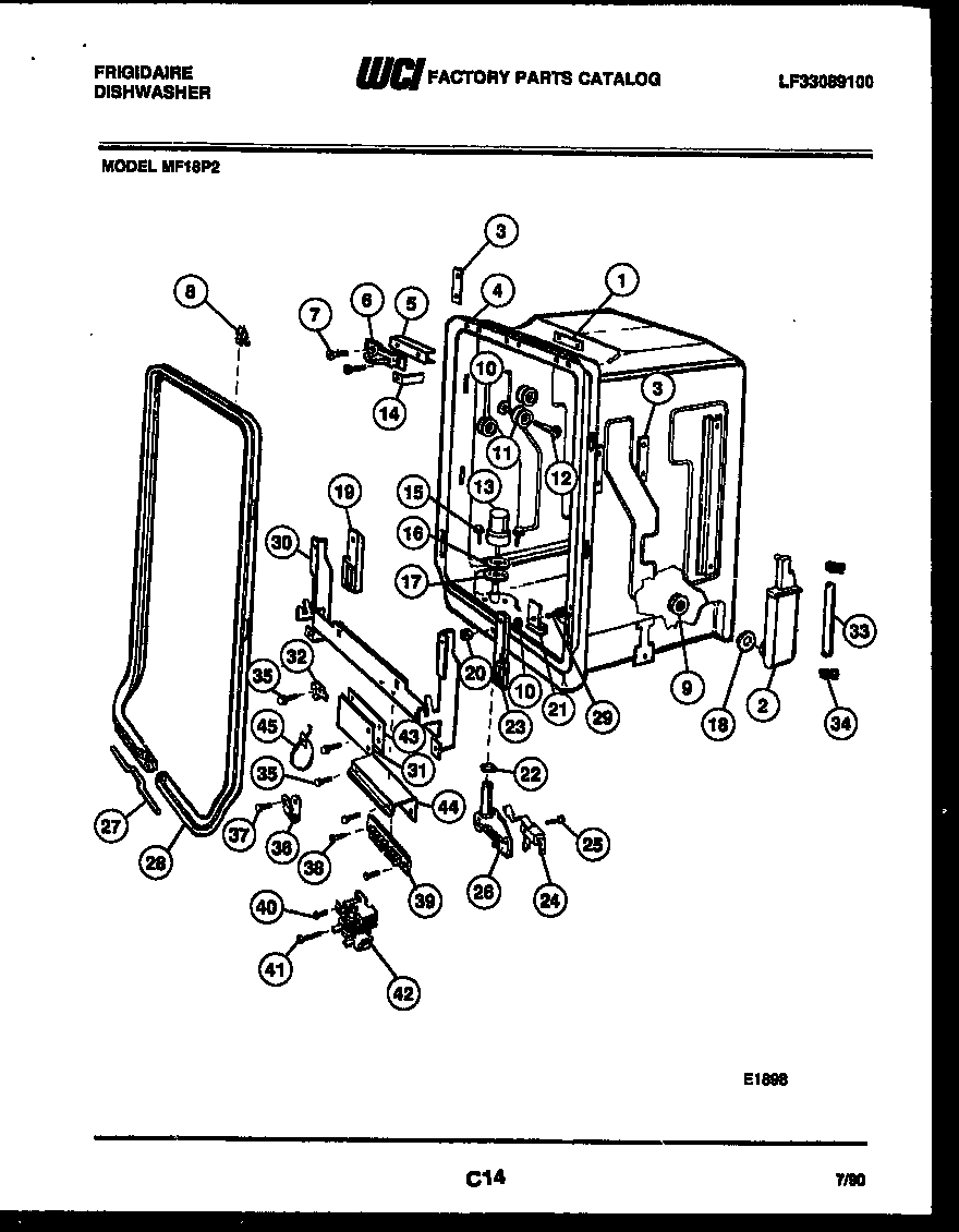 Tub and frame parts