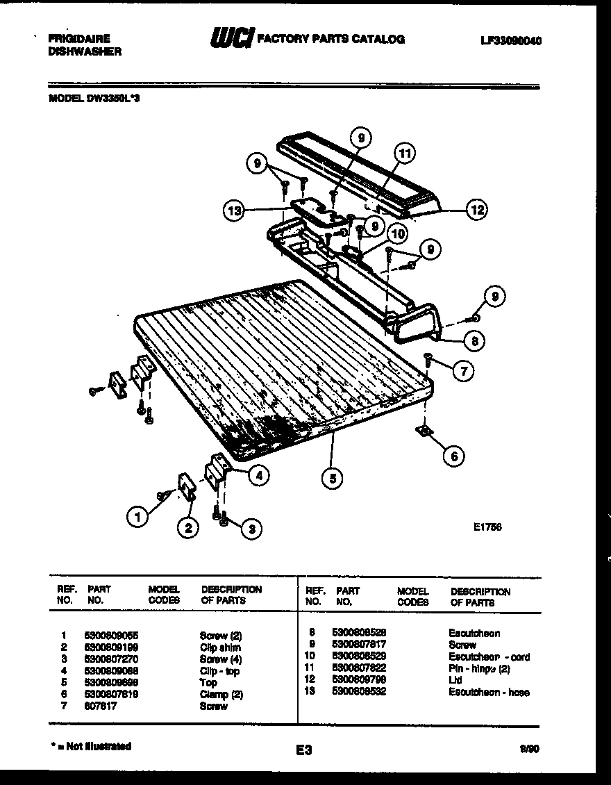 Top and miscellaneous parts