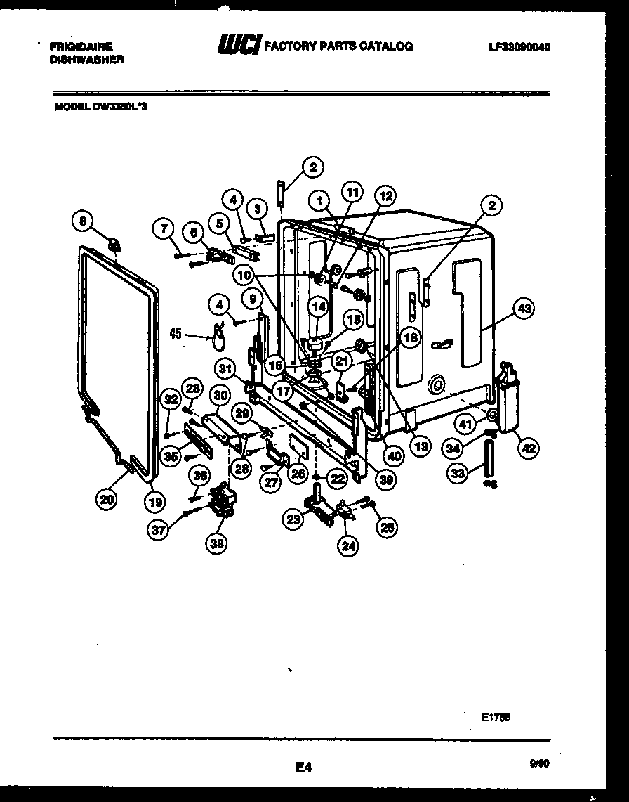 Tub and frame parts