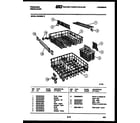 Frigidaire DW3350LW3 racks and trays diagram