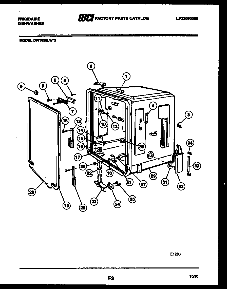 Tub and frame parts