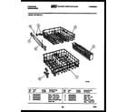 Frigidaire DW1050LW3 racks and trays diagram