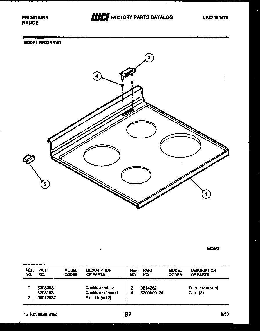 Cooktop parts