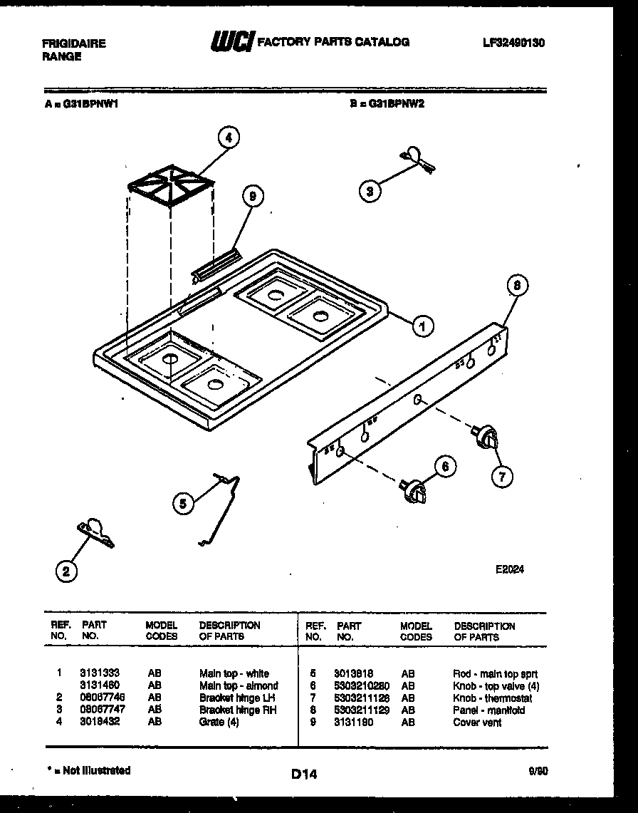 COOKTOP PARTS