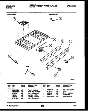 Cooktop parts
