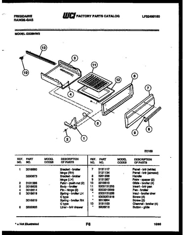 Broiler drawer parts