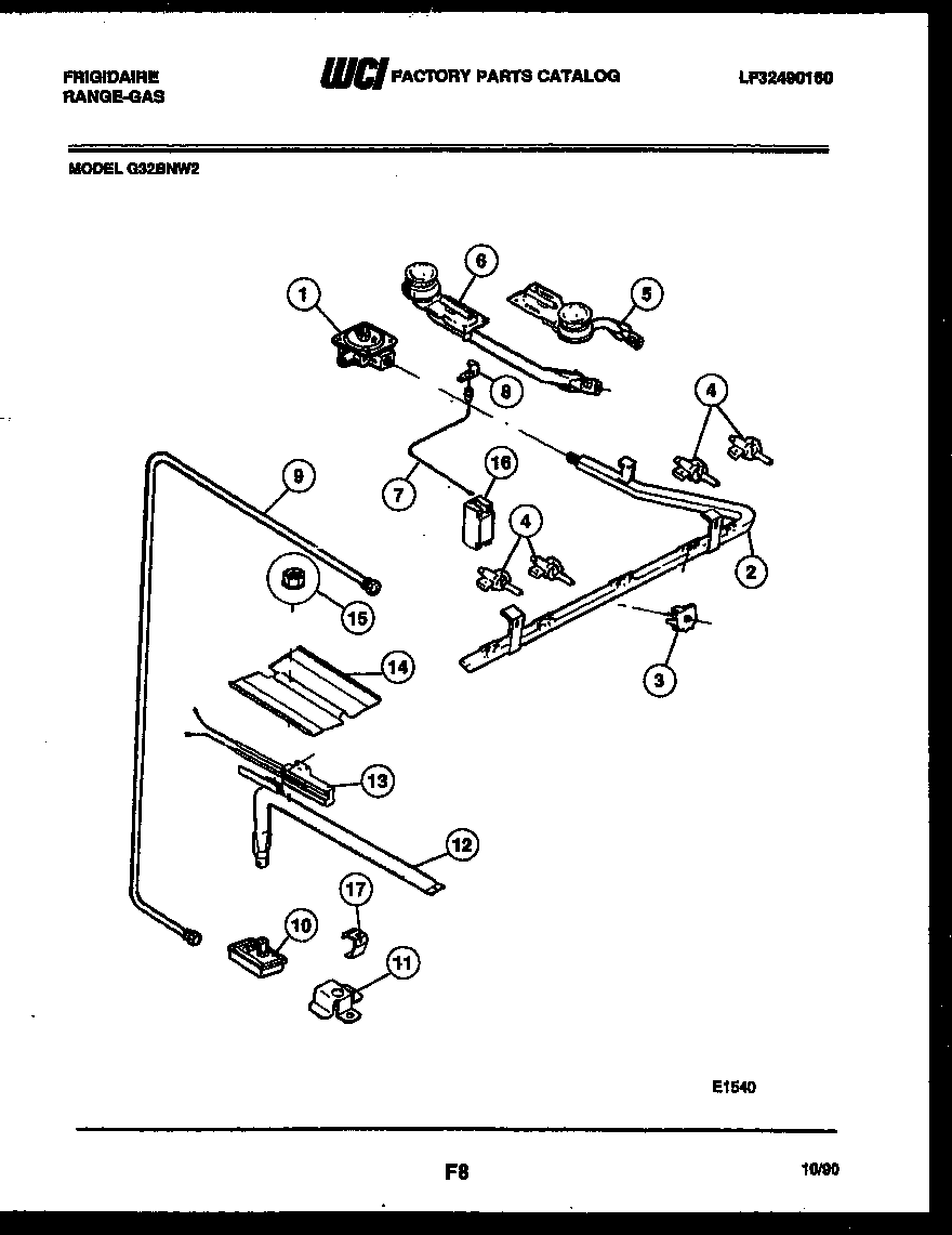 BURNER, MANIFOLD AND GAS CONTROL