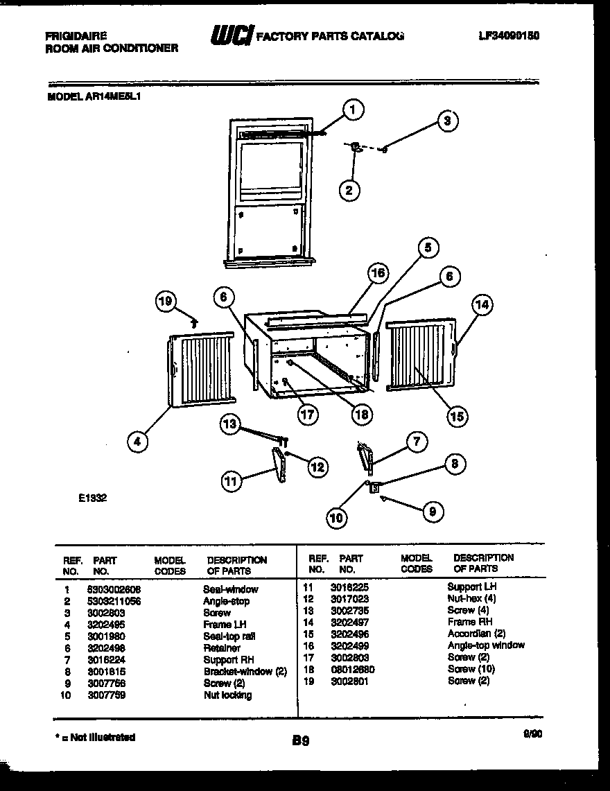 Window mounting parts
