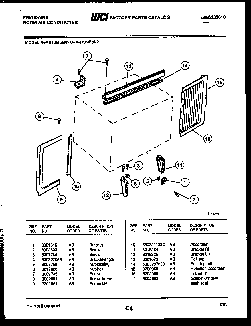 Window mounting parts
