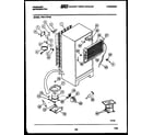 Frigidaire FPD17TFL3 system and automatic defrost parts diagram