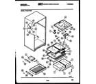 Frigidaire FPCE21TNW0 shelves and supports diagram