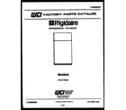 Frigidaire FPI17TFW3 cover page diagram