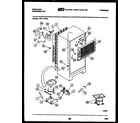 Frigidaire FPI17TFF3 system and automatic defrost parts diagram