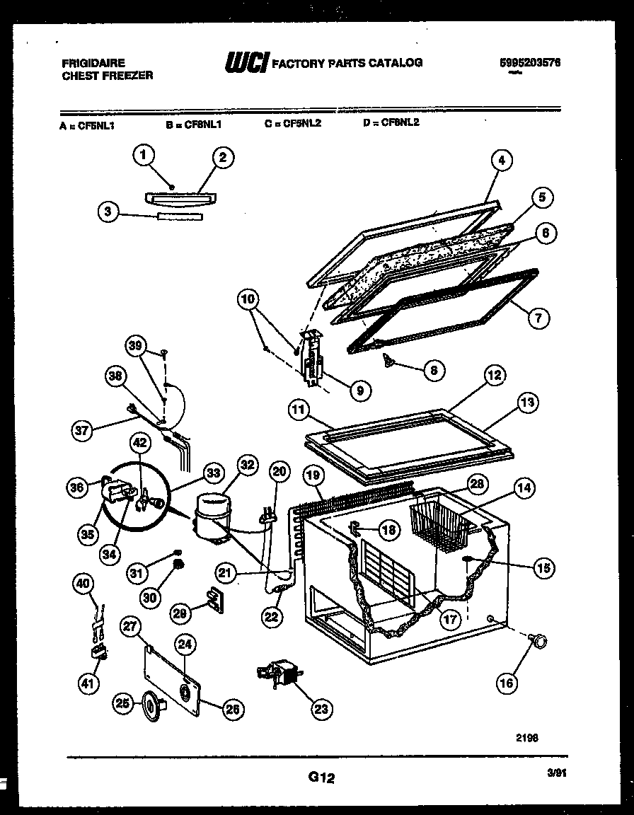 CHEST FREEZER PARTS