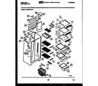 Frigidaire FPCE24VWFH1 shelves and supports diagram