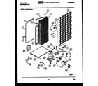Frigidaire FPCE24VWFL1 system and automatic defrost parts diagram