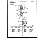 Frigidaire TCU3D4 motor and drive parts diagram