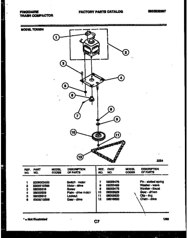 Motor and drive parts