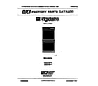 Frigidaire REG77BFB0 cover page- text only diagram