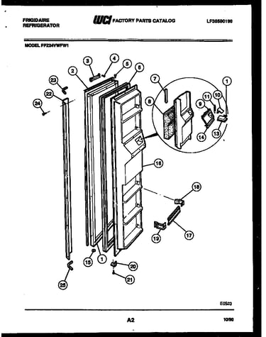 Freezer door parts