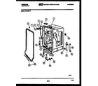 Frigidaire DW1800LW3 tub and frame parts diagram